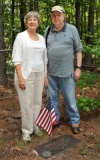 DAR and SAR at Lewis Stowers Grave