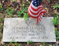 Edward Levell Grave with Flag