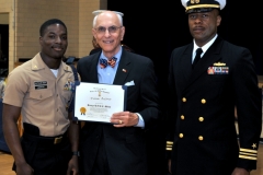 Cedar Grove NJROTC 6 May 2019 Darius Andrews And SAR Bill Goodman with LTCDR Moore