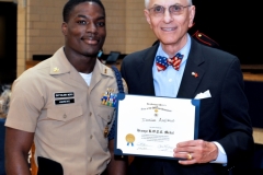 Cedar Grove NJROTC 6 May  2019 Darius Andrews And SAR Bill Goodman